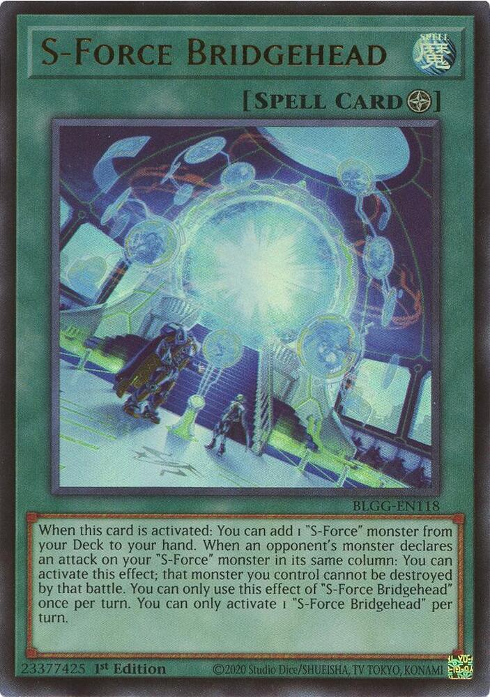 S-Force Bridgehead BLGG-EN118 card from Battles of Legend: Glorious Gallery