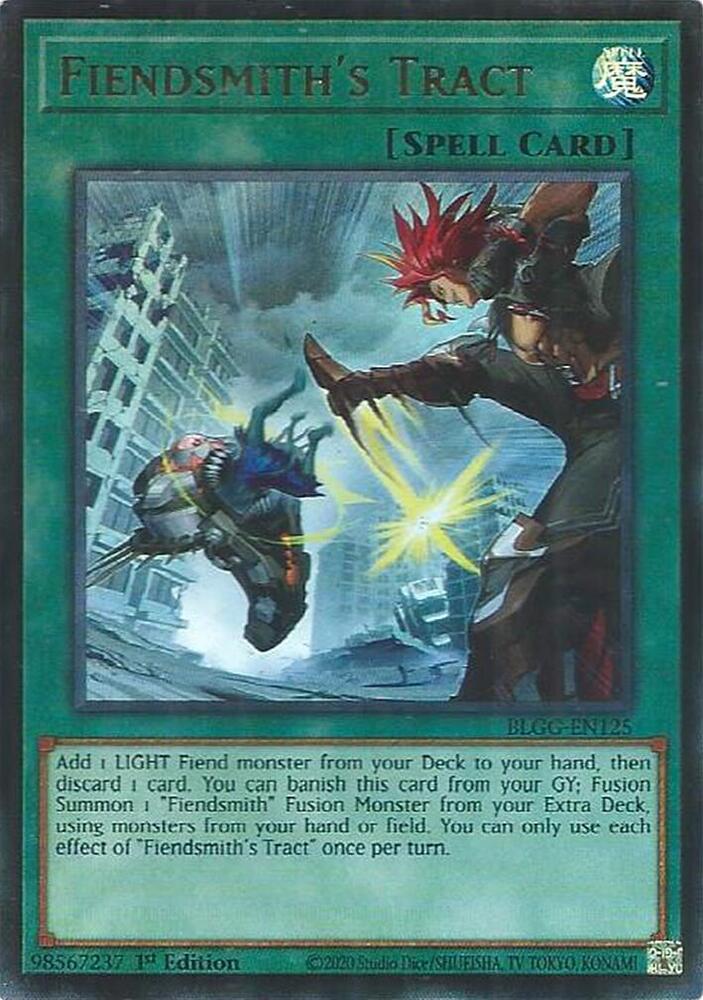 Fiendsmith's Tract BLGG-EN125 card from Battles of Legend: Glorious Gallery