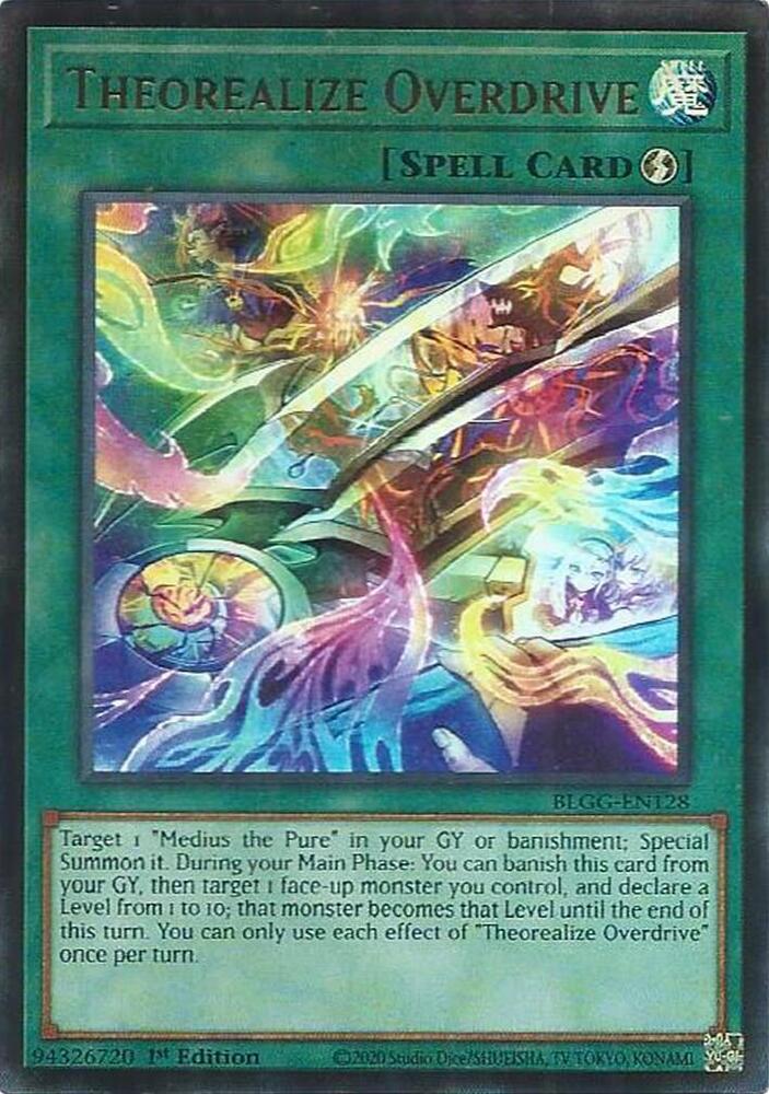 Theorealize Overdrive BLGG-EN128 card from Battles of Legend: Glorious Gallery