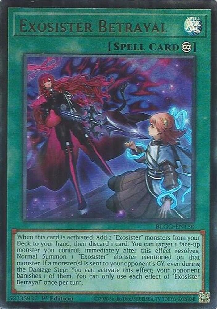 Exosister Betrayal BLGG-EN130 card from Battles of Legend: Glorious Gallery