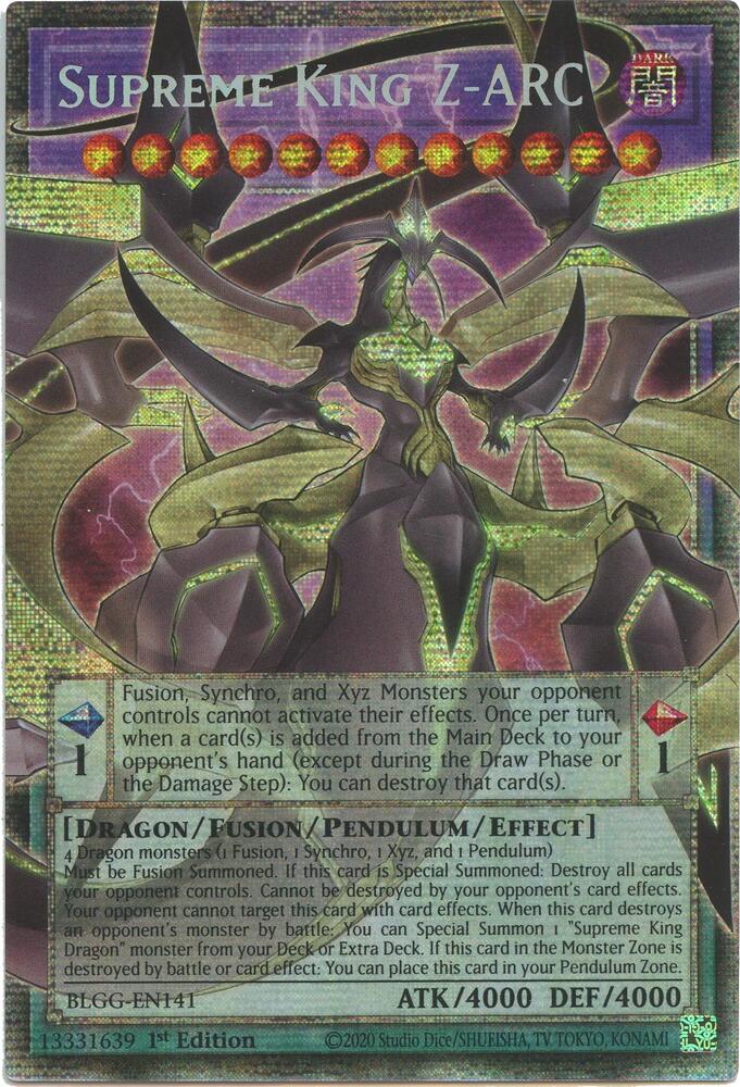 Supreme King Z-ARC (Starlight Rare) BLGG-EN141 card from Battles of Legend: Glorious Gallery