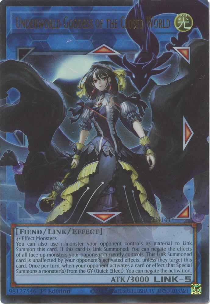 Underworld Goddess of the Closed World BLGG-EN144 card from Battles of Legend: Glorious Gallery