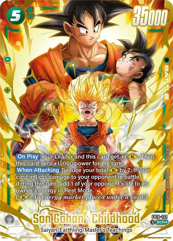 Son Gohan : Childhood (Alternate Art) FB10-122 card from Cross Force