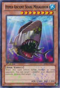Hyper-Ancient Shark Megalodon (Mosaic Rare) BP02-EN121 card from Battle Pack 2: War of the Giants