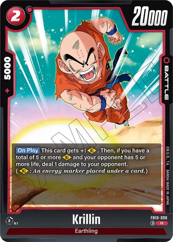 Krillin FB10-006 card from Cross Force