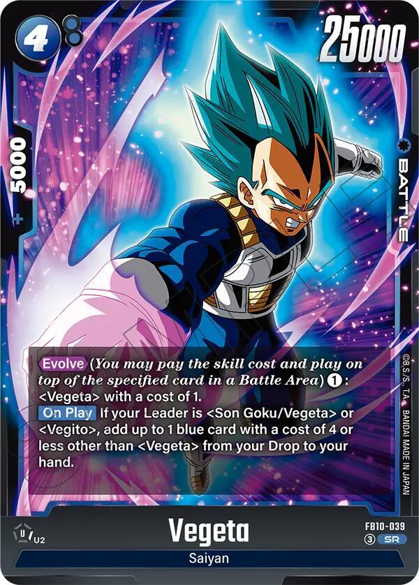 Vegeta FB10-039 card from Cross Force