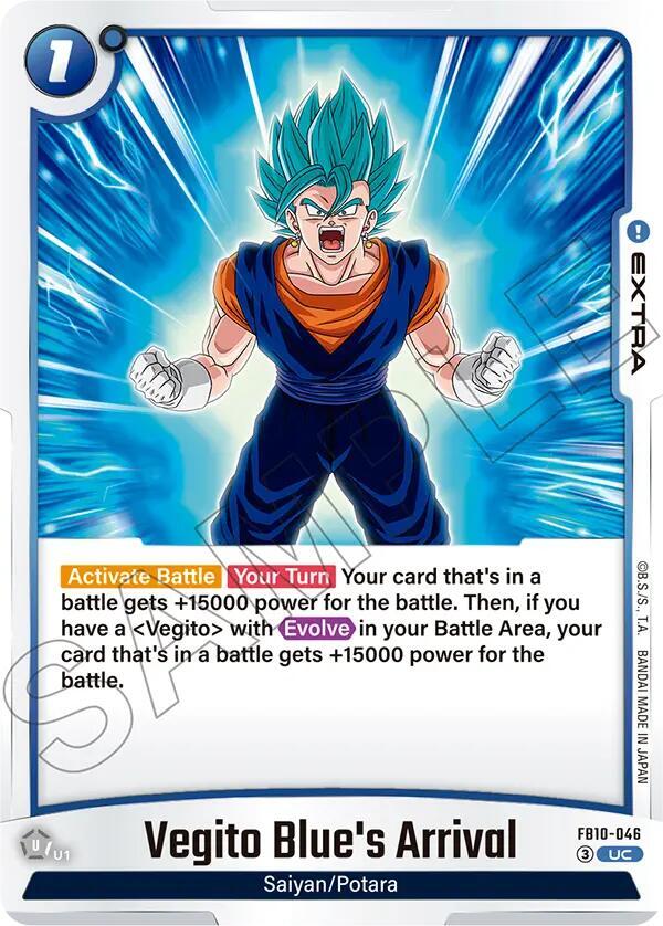 Vegito Blue's Arrival FB10-046 card from Cross Force