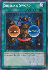 Shield & Sword (Mosaic Rare) BP02-EN130 card from Battle Pack 2: War of the Giants