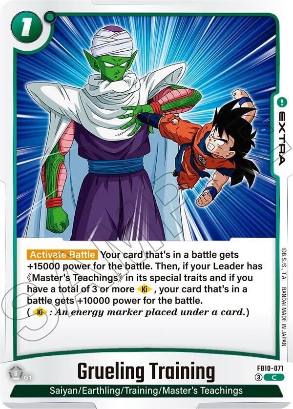 Grueling Training FB10-071 card from Cross Force