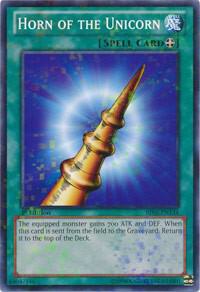 Horn of the Unicorn (Mosaic Rare) BP02-EN134 card from Battle Pack 2: War of the Giants