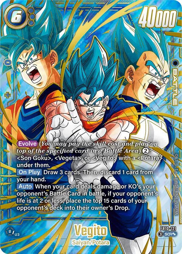 Vegito (Super Alternate Art) FB10-121 card from Cross Force