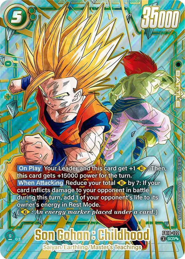 Son Gohan : Childhood (Super Alternate Art) FB10-122 card from Cross Force