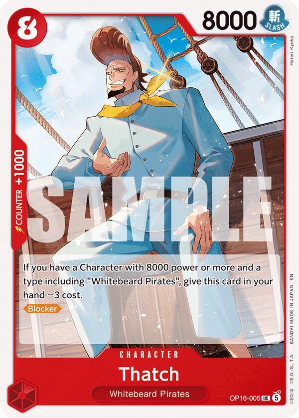 Thatch OP16-005 card from The Time of Battle