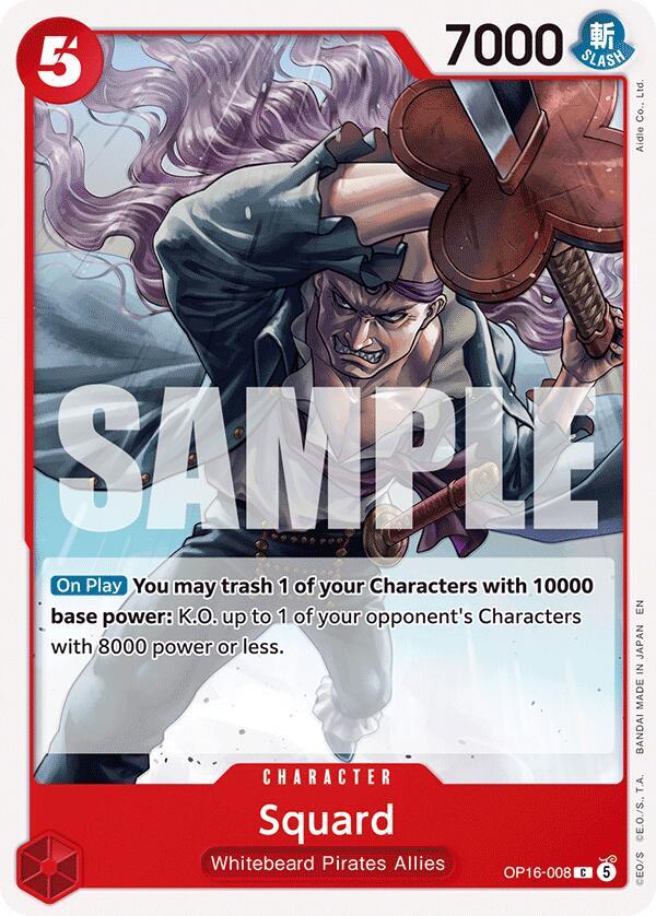 Squard OP16-008 card from The Time of Battle