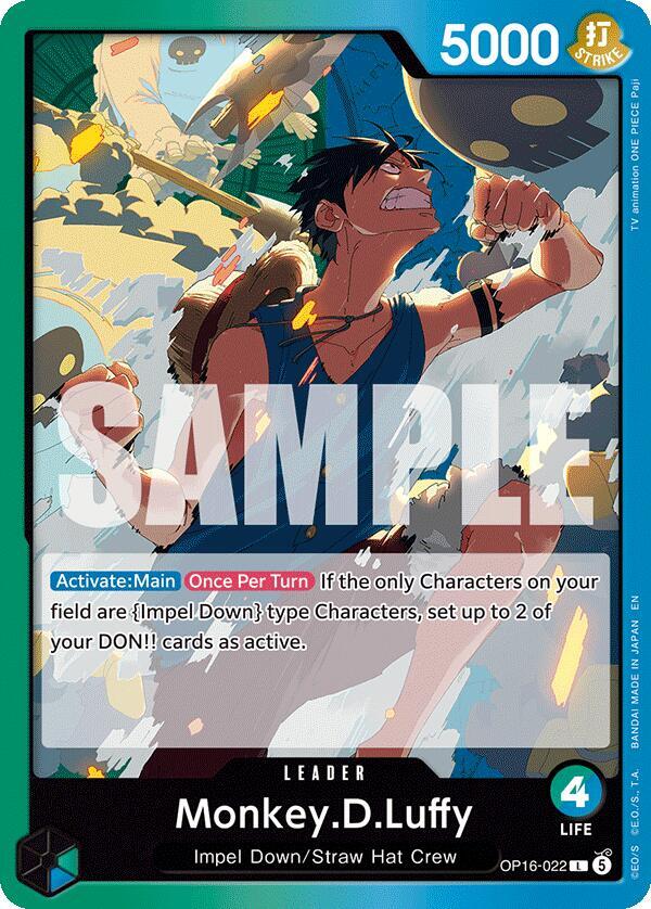 Monkey.D.Luffy OP16-022 card from The Time of Battle