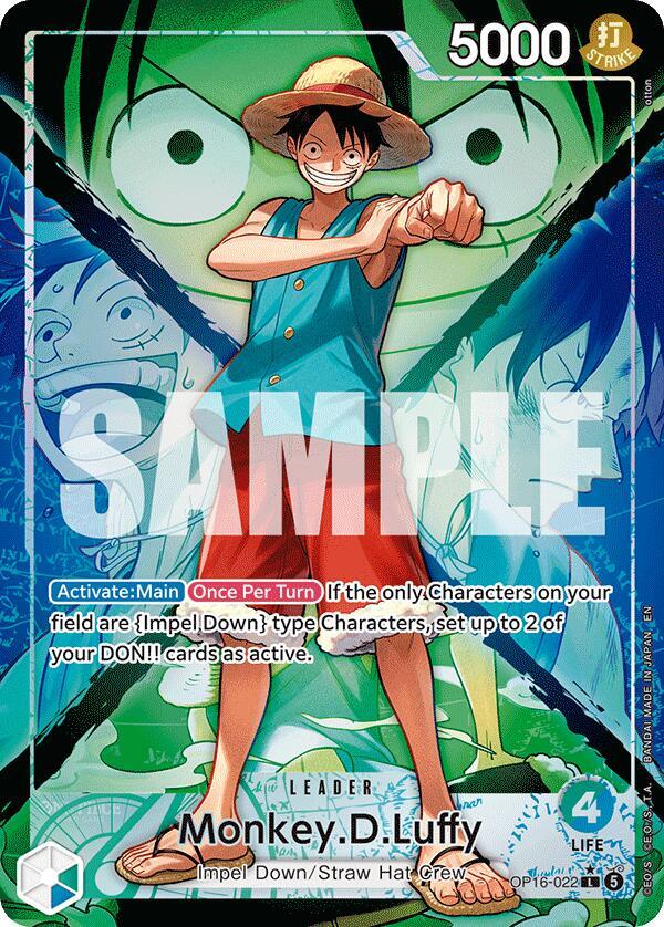 Monkey.D.Luffy (Alternate Art) OP16-022 card from The Time of Battle