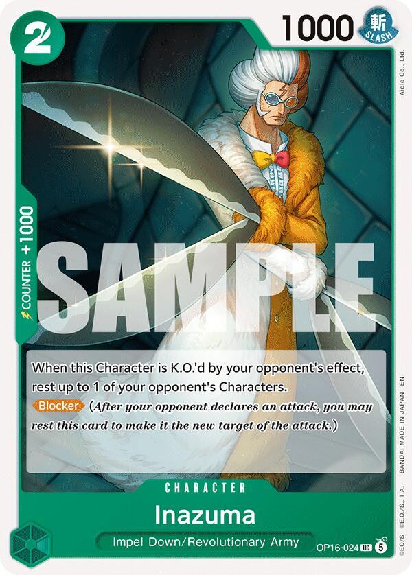 Inazuma OP16-024 card from The Time of Battle