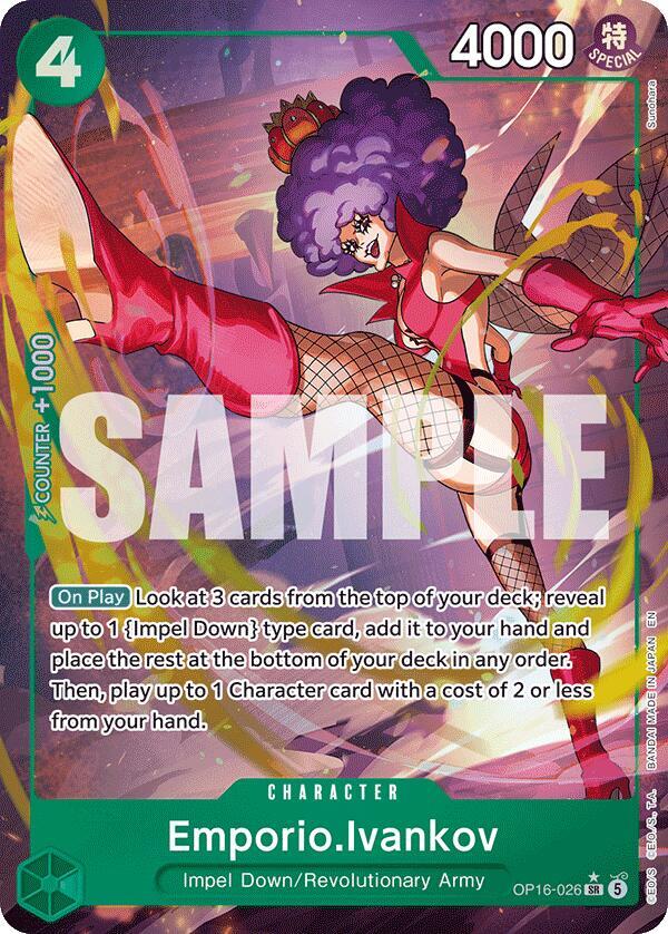 Emporio.Ivankov (Alternate Art) OP16-026 card from The Time of Battle