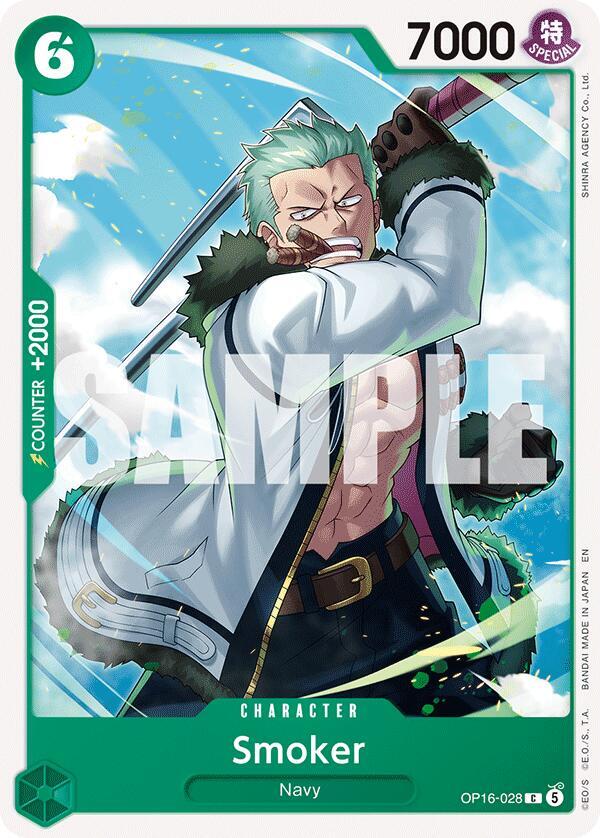 Smoker OP16-028 card from The Time of Battle