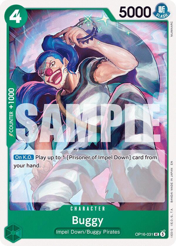Buggy OP16-031 card from The Time of Battle