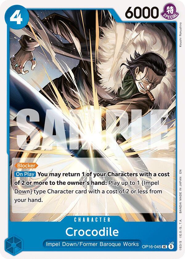 Crocodile OP16-045 card from The Time of Battle