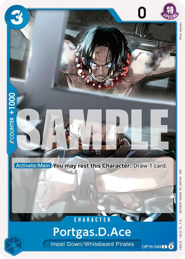 Portgas.D.Ace OP16-049 card from The Time of Battle