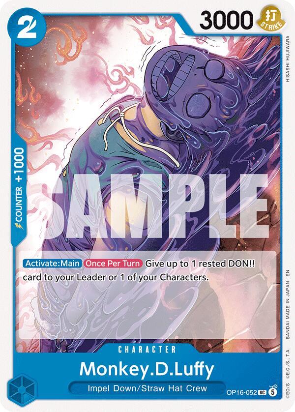Monkey.D.Luffy OP16-052 card from The Time of Battle