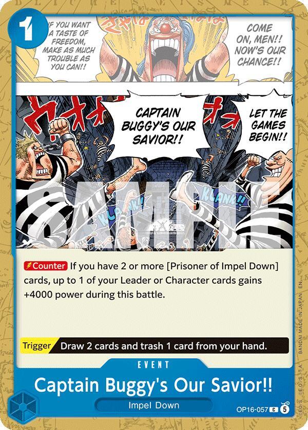 Captain Buggy's Our Savior!! OP16-057 card from The Time of Battle