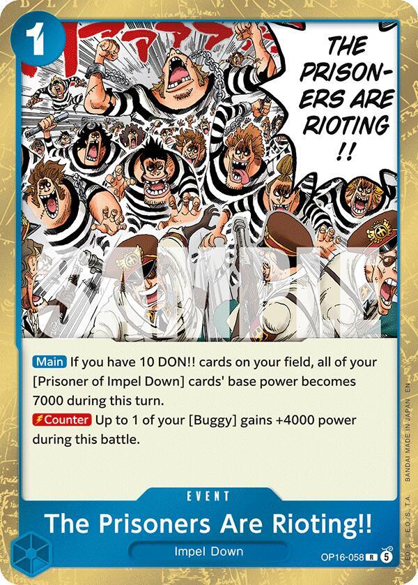 The Prisoners Are Rioting!! OP16-058 card from The Time of Battle
