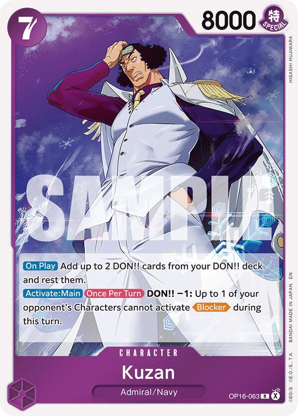 Kuzan OP16-063 card from The Time of Battle