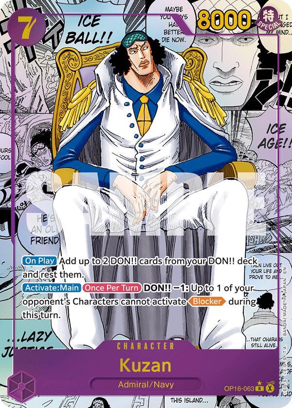Kuzan (Manga) OP16-063 card from The Time of Battle