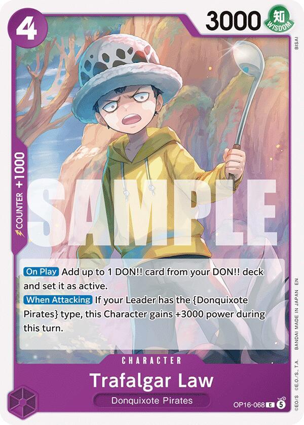 Trafalgar Law OP16-068 card from The Time of Battle