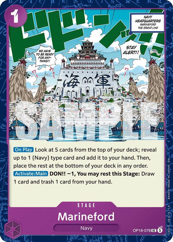 Marineford OP16-078 card from The Time of Battle