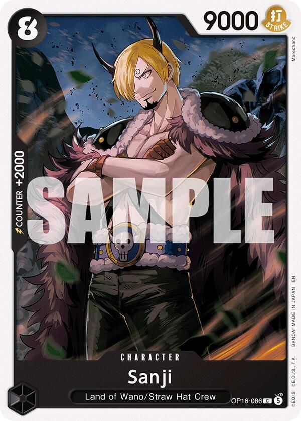 Sanji OP16-086 card from The Time of Battle