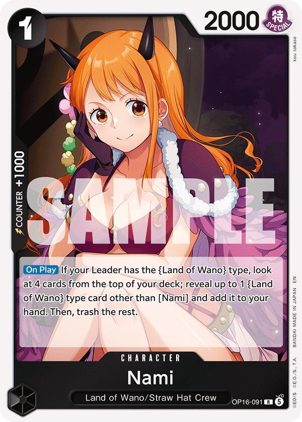 Nami OP16-091 card from The Time of Battle