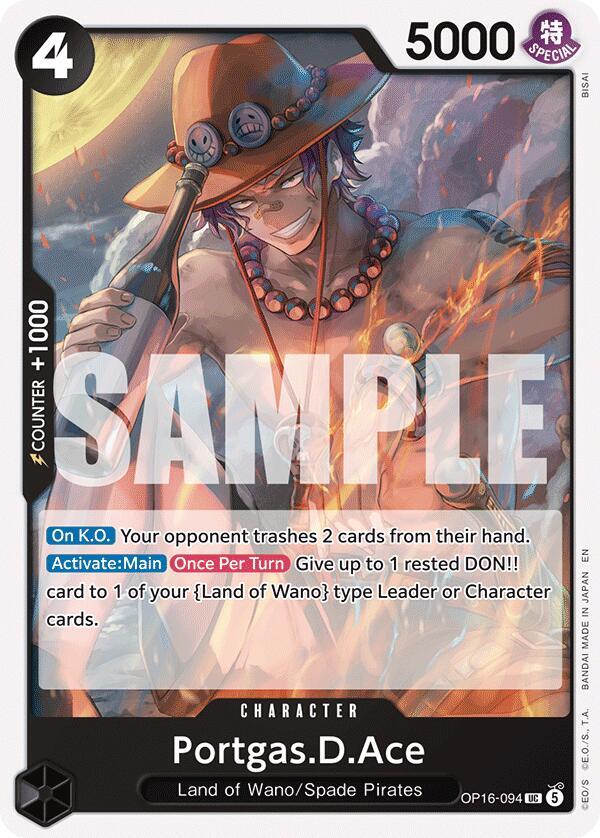 Portgas.D.Ace OP16-094 card from The Time of Battle