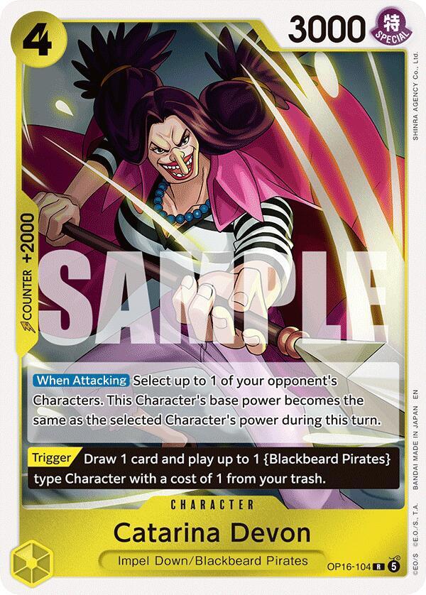 Catarina Devon OP16-104 card from The Time of Battle