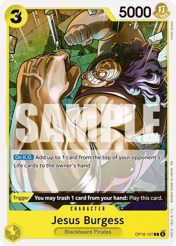 Jesus Burgess OP16-107 card from The Time of Battle