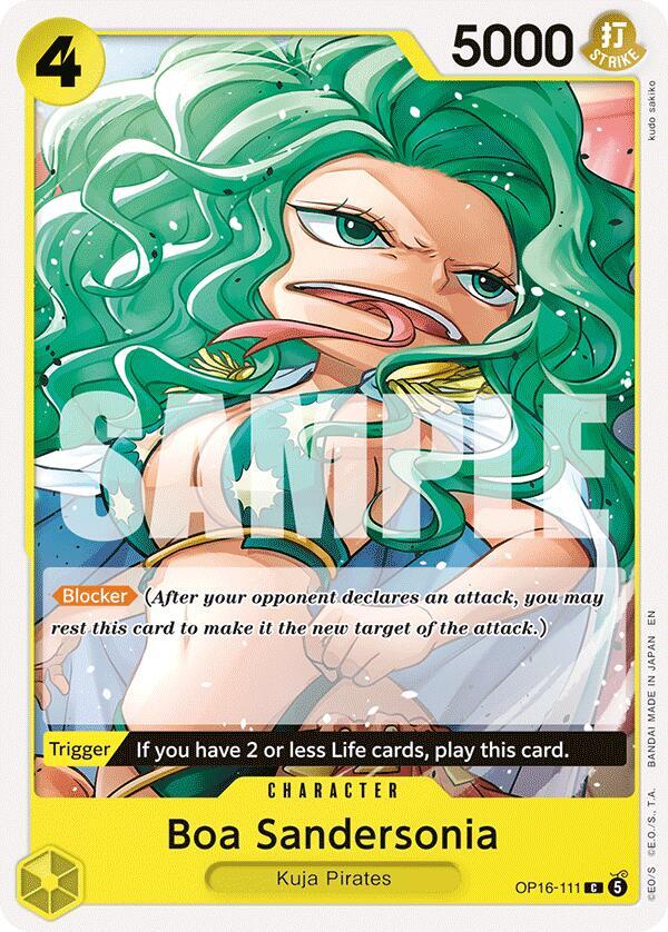 Boa Sandersonia OP16-111 card from The Time of Battle