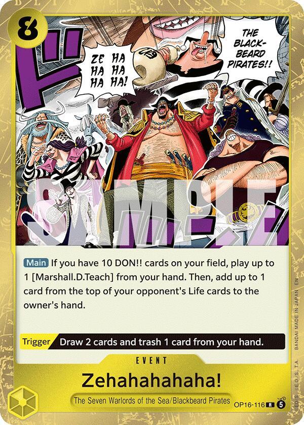Zehahahahaha! OP16-116 card from The Time of Battle