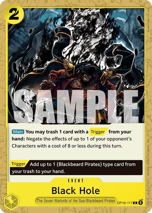 Black Hole OP16-117 card from The Time of Battle