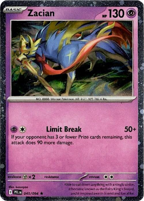 Zacian (Cosmos Holo) 045/094 card from Blister Exclusives
