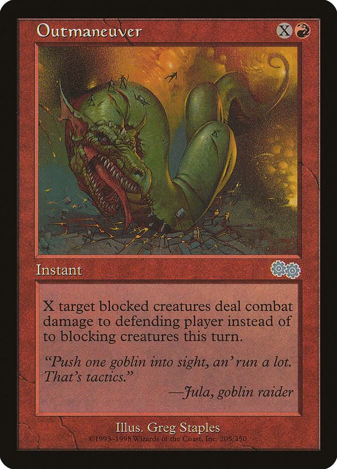 Outmaneuver 205 card from Urza's Saga