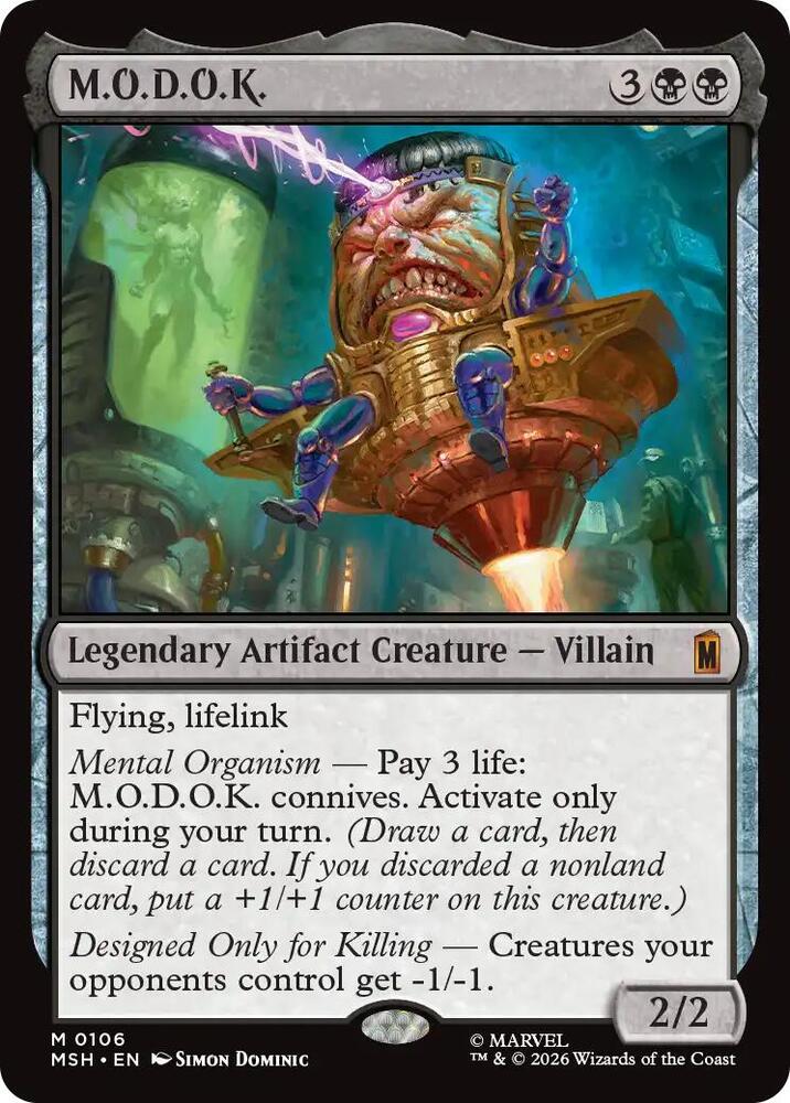 M.O.D.O.K. 106 card from Marvel Super Heroes