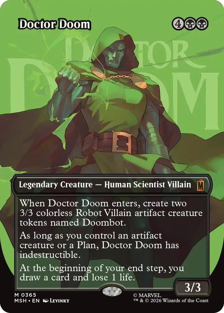 Doctor Doom (Borderless) 365 card from Marvel Super Heroes