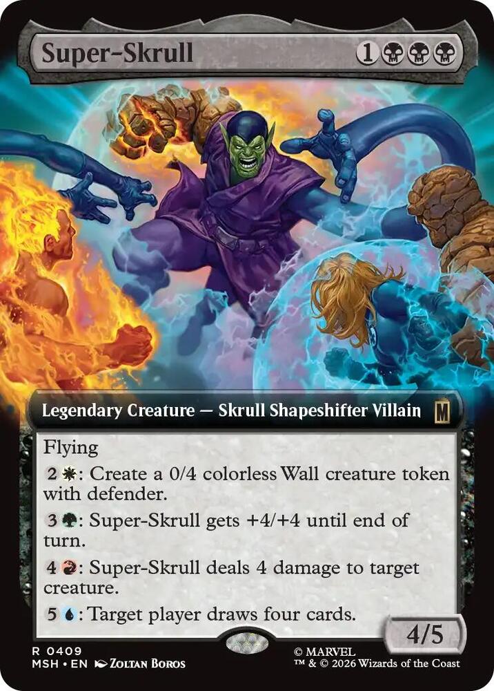 Super-Skrull (Extended Art) 409 card from Marvel Super Heroes