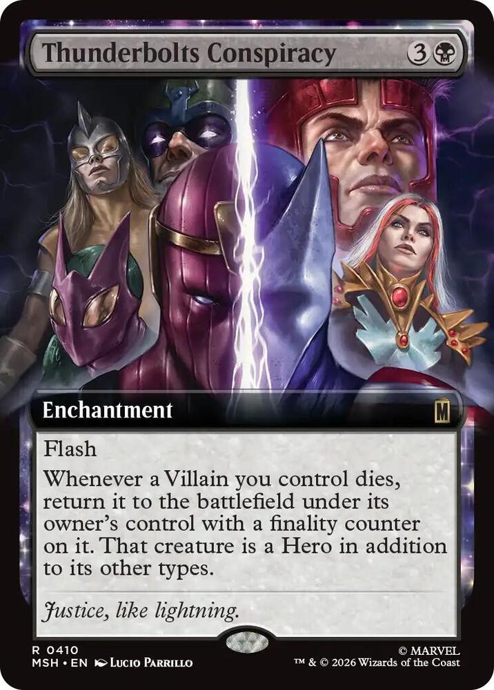 Thunderbolts Conspiracy (Extended Art) 410 card from Marvel Super Heroes