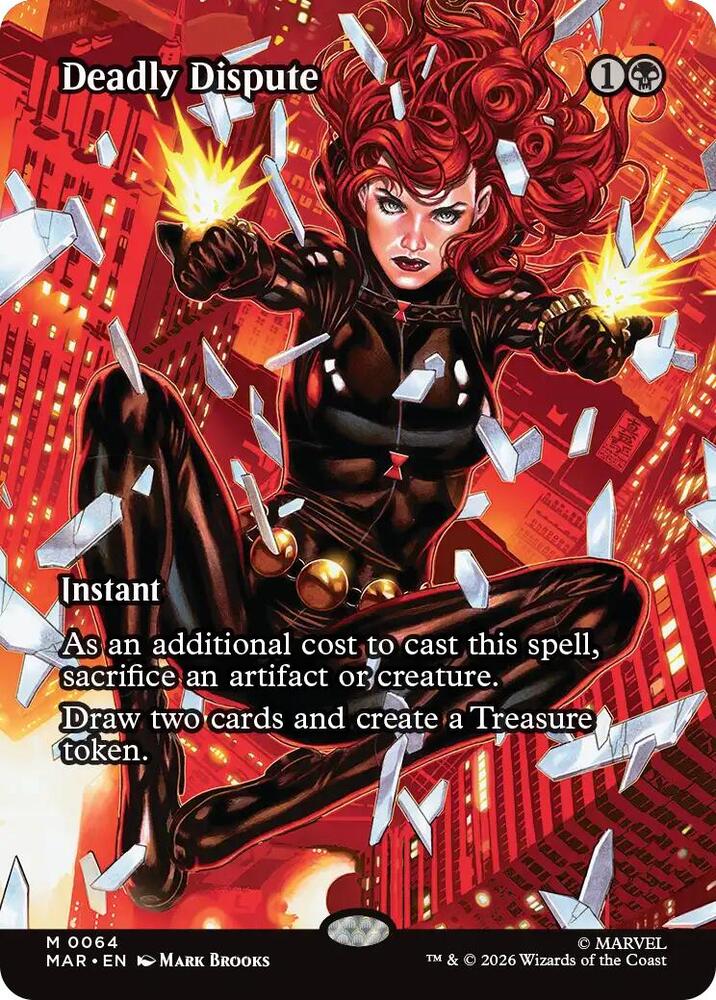 Deadly Dispute (Borderless) 64 card from Marvel Universe Eternal-Legal