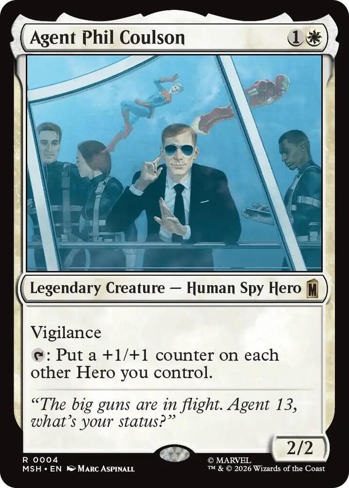 Agent Phil Coulson 4 card from Marvel Super Heroes