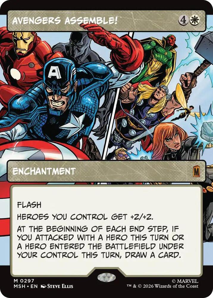 Avengers Assemble! (Borderless) 297 card from Marvel Super Heroes